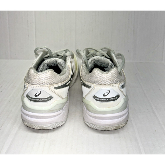 ASICS Gel Resolution 7 1/2 White Silver Size 7 1/2 Women - Picture 4 of 8